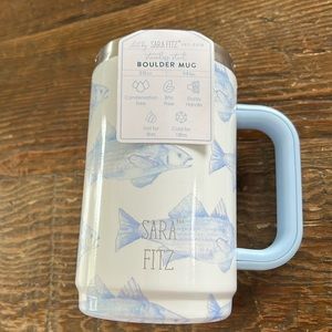 Sara Fitz Boulder mug in Blue Fish